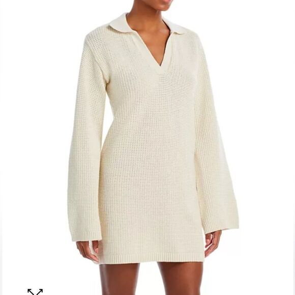 ONIA Cotton Waffle Knit Polo Dress size large, nwt - Picture 1 of 9
